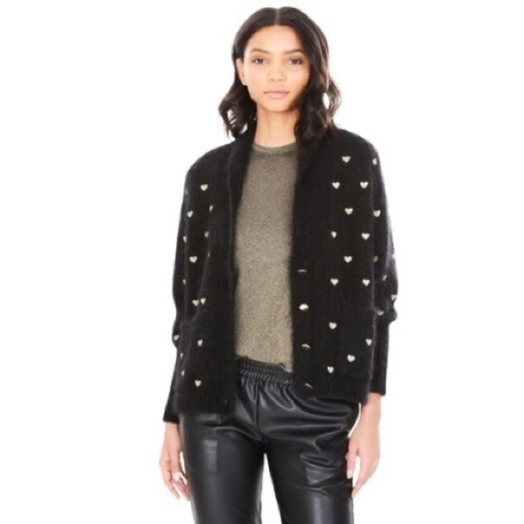 Generation Love Blossom Heart Embroidery Slouchy Oversized Cardigan Sweater - Picture 3 of 11